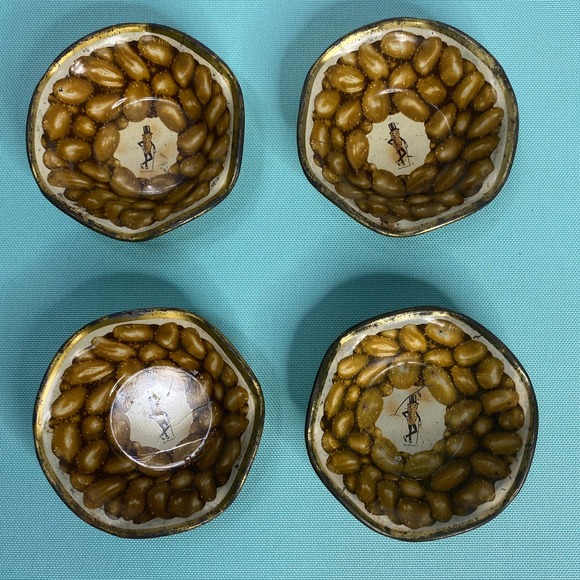 Mr. Peanut Snack Cup Set, Tin Litho, Nut Serving Cups -‎ Set of 4 - Picture 2 of 8